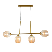 Hanging lamp Liza gold, 4-bulb