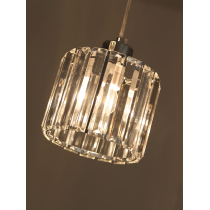 Pendant lamp Kwarc 3-bulb with crystal lampshade