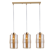 Gold pendant lamp BERGEN, glass shade, Scandinavian design