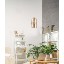 Gold pendant lamp BERGEN, glass shade, Scandinavian design