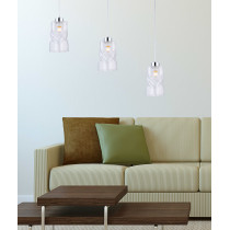LARVIK pendant lamp, twisted glass shade, Scandinavian design