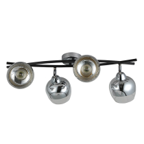 Ceiling lamp on a beam MOMO, 4-arm, chrome