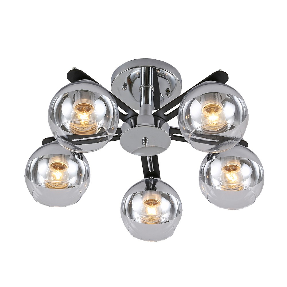 Ceiling lamp MOMO, 5 arms, chrome