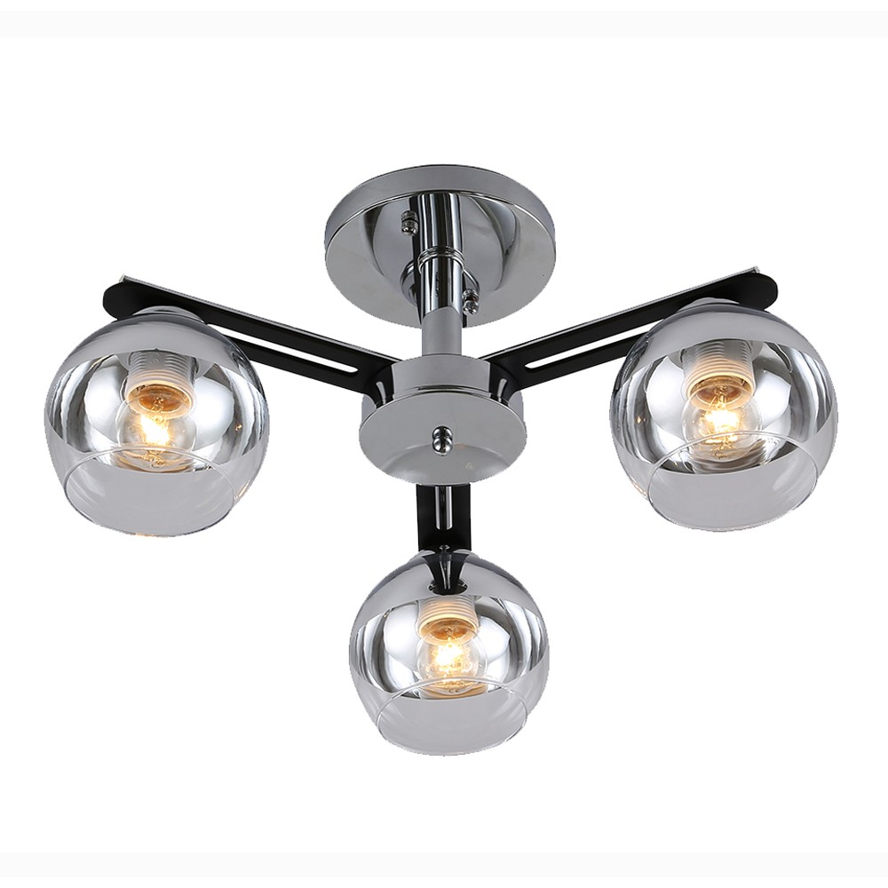 Ceiling lamp MOMO, 3 arms, chrome