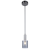 Satin Scandinavian pendant lamp LAHTI, smoke shade