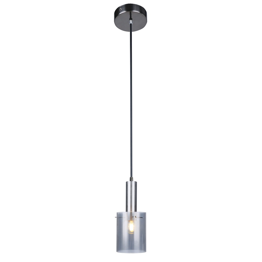 Satin Scandinavian pendant lamp LAHTI, smoke shade