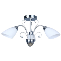 Italian design ceiling lamp, chrome