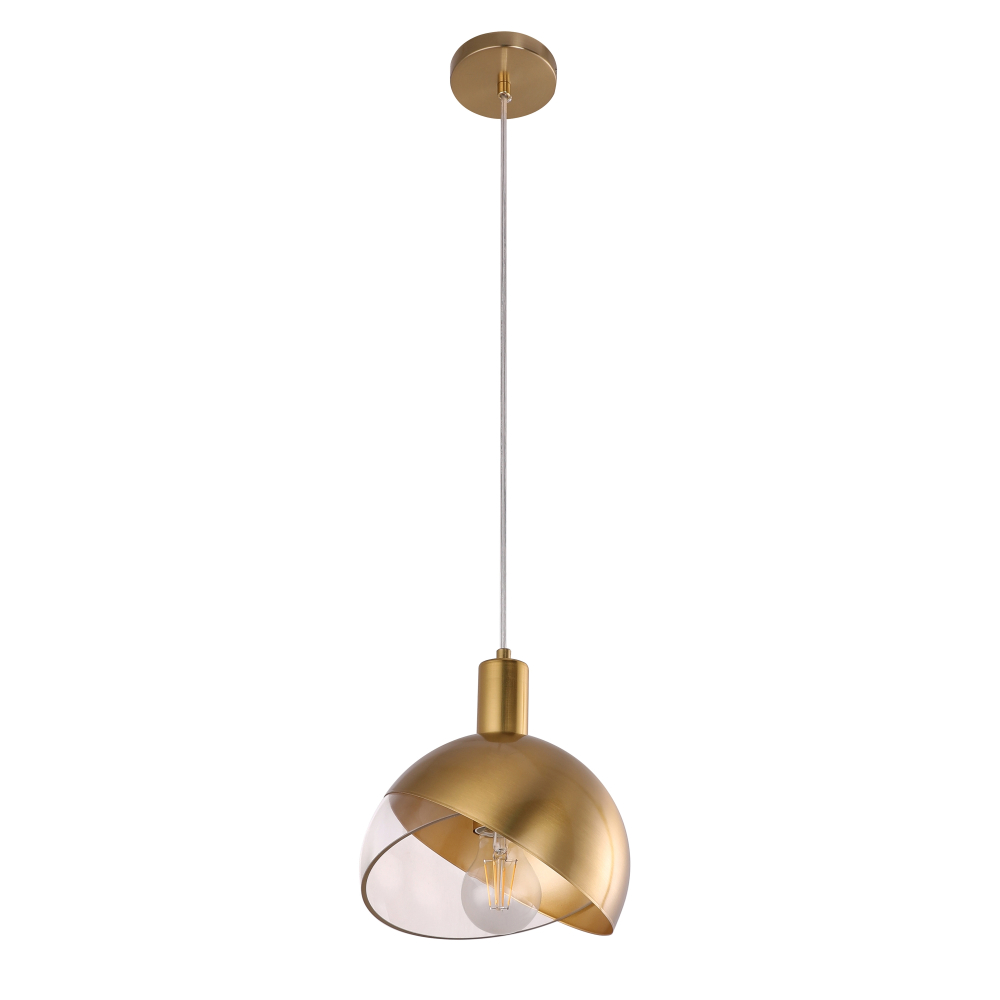 Modern design hanging lamp TULIP, golden color