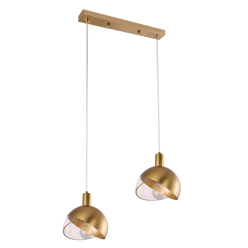 Modern design hanging lamp TULIP, golden color