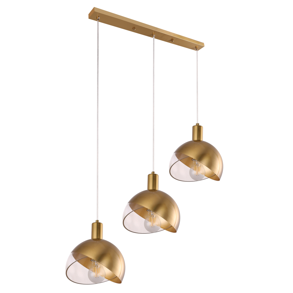 Modern design hanging lamp TULIP, golden color