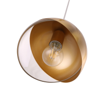 Modern design hanging lamp TULIP, golden color