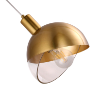 Modern design hanging lamp TULIP, golden color