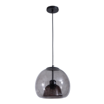 Hanging lamp OPTIMA, a concave smoky shade