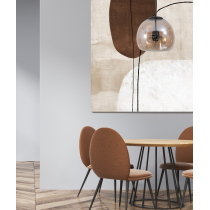 Hanging lamp OPTIMA, a concave amber shade