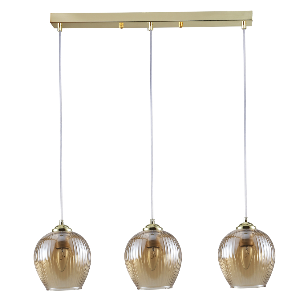 HANSEN gold pendant lamp, Scandinavian design, 3 light source