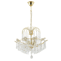 Classic design gold, 5-bulb ELICA crystal chandelier