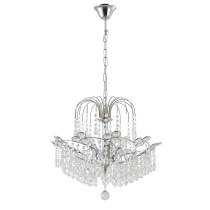 Classic design chrome, 5-bulb ELICA crystal chandelier