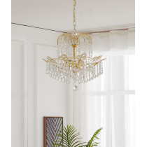 Classic design gold, 5-bulb ELICA crystal chandelier