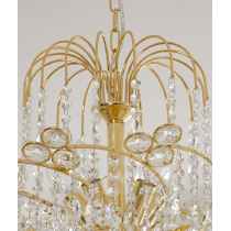 Classic design gold, 5-bulb ELICA crystal chandelier