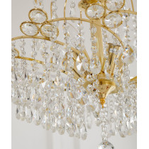 Classic design gold, 5-bulb ELICA crystal chandelier