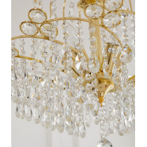 Classic design gold, 5-bulb ELICA crystal chandelier