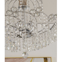 Classic design chrome, 5-bulb ELICA crystal chandelier