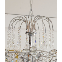 Classic design chrome, 5-bulb ELICA crystal chandelier