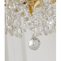 Classic design gold, 5-bulb ELICA crystal chandelier