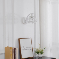 White wall lamp Florence with crystal lampshade