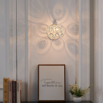 White wall lamp Florence with crystal lampshade