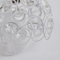 Florence white table lamp with crystal lampshade