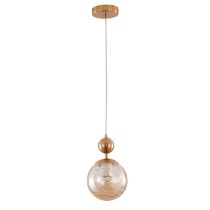 Modern pendant lamp CASTILLO champagne oval shade