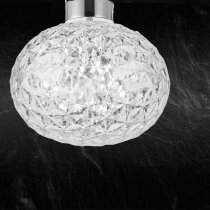 Glamor ceiling lamp Brilant, acrylic shiny shade