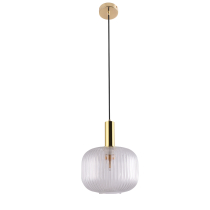 Modern design of pendant lamp FRANCESCO, transparent lampshade