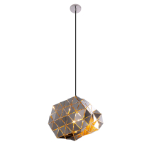 COMET design pendant lamp, chrome metal structure