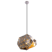 COMET design pendant lamp, chrome metal structure