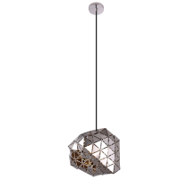 COMET design pendant lamp, chrome metal structure, 25 cm diameter