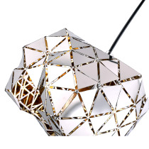 COMET design pendant lamp, chrome metal structure, 25 cm diameter