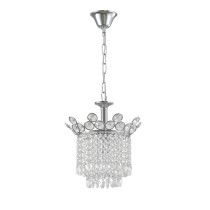 Classic chrome ELICA 1-point crystal pendant