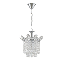 Classic chrome ELICA 1-point crystal pendant