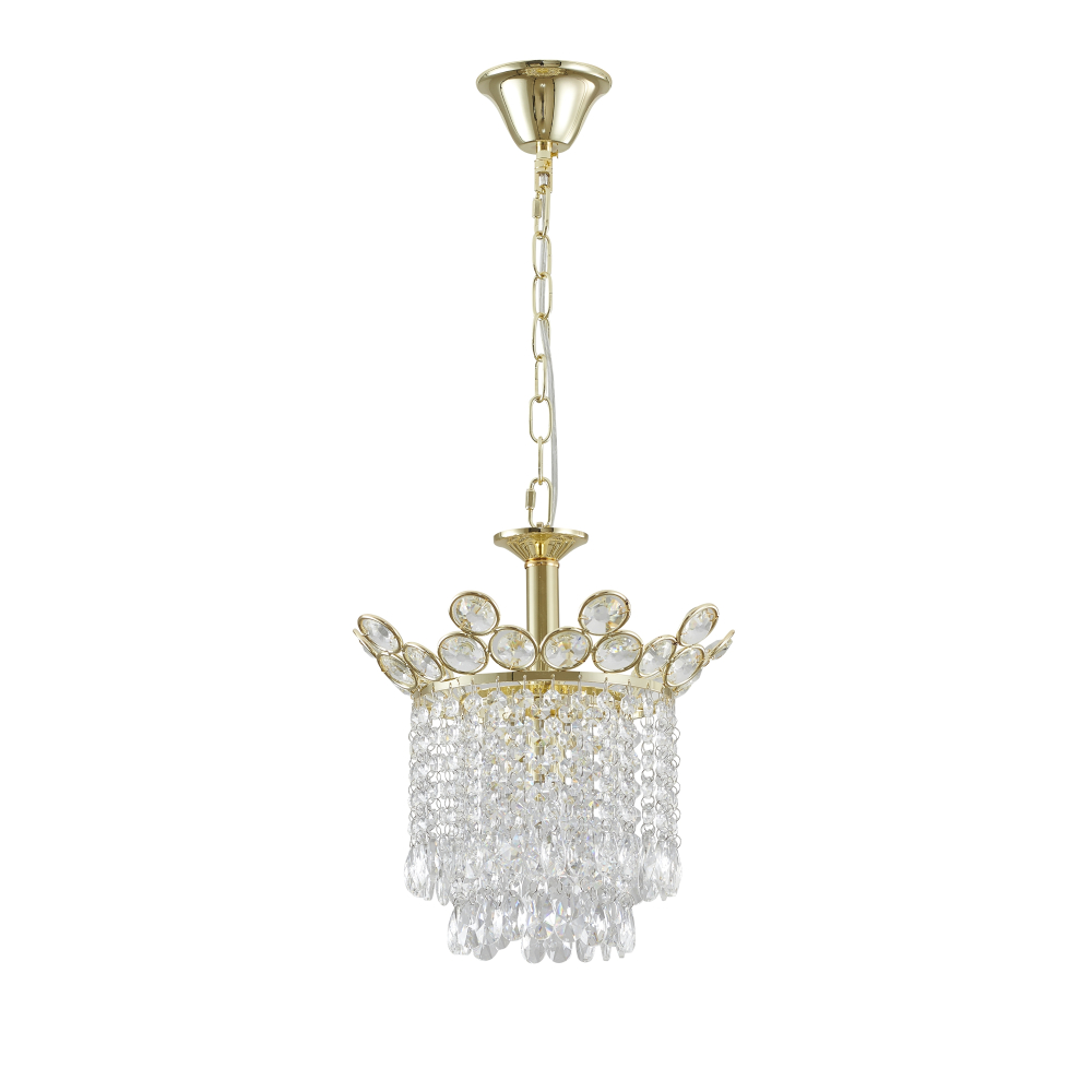 Classic gold ELICA single-point crystal pendant