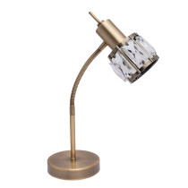 AVA office lamp, patina, crystal lampshade