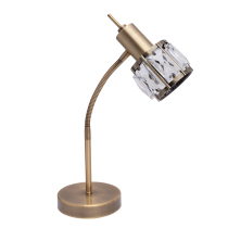 AVA office lamp, patina, crystal lampshade