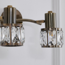 Ceiling lamp AVA patina, crystal shade, 3 light source