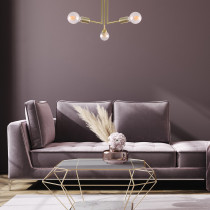 Lamp in the industrial, loft style, PIPES, gold, 3 arms Lamp in the industrial, loft style, PIPES, gold, 3 arms