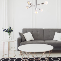 Lamp in the industrial, loft style, PIPES, chrome, 5 arms Lamp in the industrial, loft style, PIPES, chrome, 5 arms