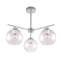 Scandinavian design, hanging lamp NOVA, 3-bulb, chrome