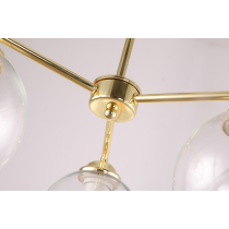 Scandinavian design, hanging lamp NOVA, 3-bulb, gold