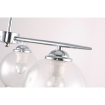 Scandinavian design, hanging lamp NOVA, 3-bulb, chrome