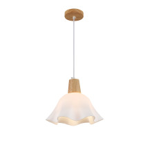 Bellerina hanging lamp, frilly shade, Scandinavian style